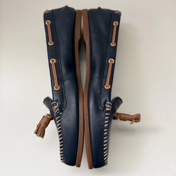 Sperry Top-Sider Sabrina Navy Women's Flats 8 M Navy Leather Flat Boat Shoes - Picture 5 of 10